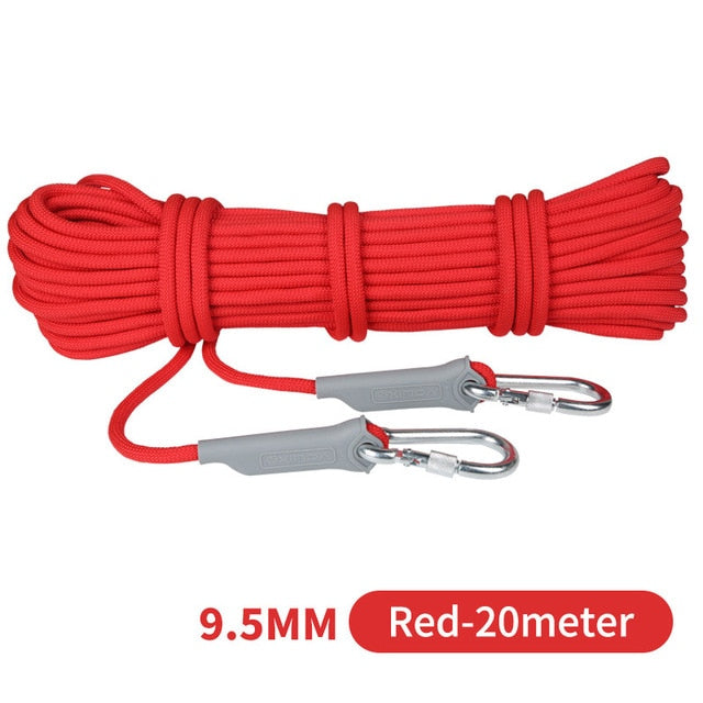 XINDA 10M Professional Rock Climbing Cord Outdoor Hiking Accessories Rope 9.5mm Diameter 2600lbs High Strength Cord Safety Rope